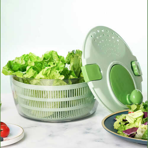 Manual Lettuces Spinners With Secure Lock Rotary Handle Easy To Use Salad Spinner Draining Tool Dehydrator Kitchen 1