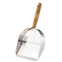 Sifting Scoop Stainless Steel Litter Removal Tool Compact Ergonomic Mesh Waste Scoop For Cage Kennel Indoor Outdoor