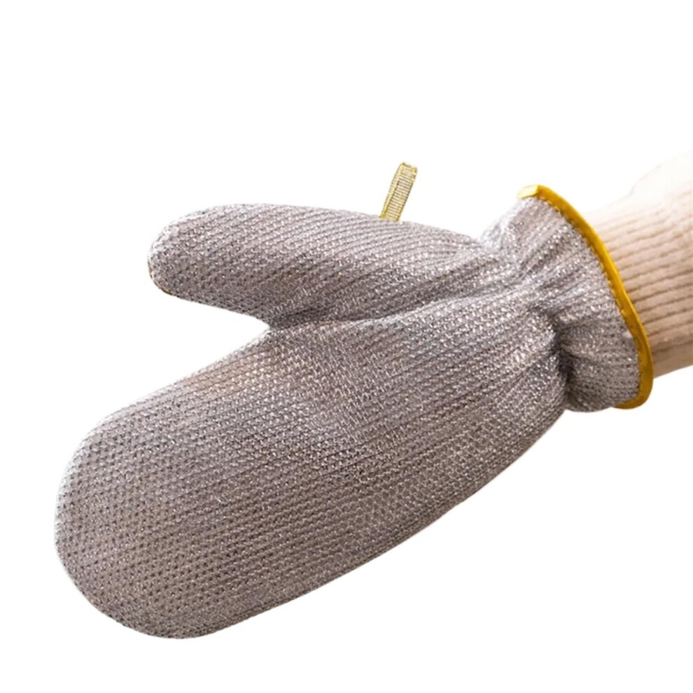 Kitchen Dishcloth Multipurpose Dishwashing Rag Glove-Style Wet/Dry Cleaning Cloth One Size Silver-image-OPC-PKQXPZ9-NEW