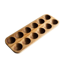 Wooden Egg Tray For Refrigerator Large Capacity Moisture-Resistant Storage Box Type 2 Exquisite Craft