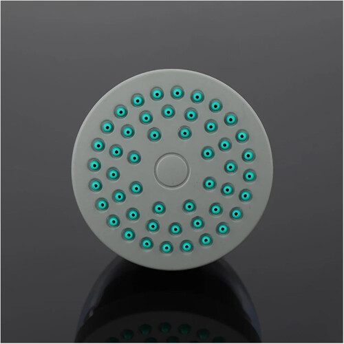 Shower Head Adjustable ABS Plastic Rotating Round Top Plating Power Replacement 1