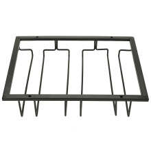 Metallischer Eisen-Weinregalhalter für 10-15 Gläser, Schwarz, 3022,76,5 cm