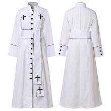 Catholic Priest Chasuble Gown White 3XL Robe For Mass Celebrant Church Vestment