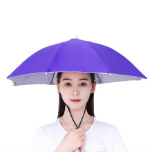 Umbrella Hat 3-Pack, Hands-Free, Adjustable Size, Outdoor Camping Sun Protection, Purple