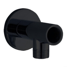 Black Brass Shower Extension Wall Mount Bracket Water Inlet Valve Easy Installation Bathroom Upgrade