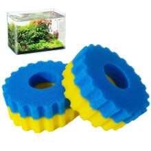 Aquarium Sponge Filter Replacement 4-Pack, Easy to Clean Foam Sponge, Compatible with Most Filtration Models, For Ponds
