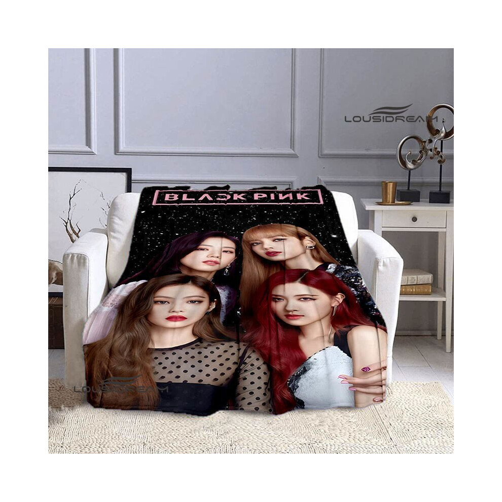 (Style 17, 130x150cm) Blanket Blackpink Idol Group Pink 3d Digital Print Flannel Blanket Supplies-image-OPC-PKQXWMN-NEW