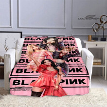 (Style 8, 130x150cm) Blanket Blackpink Idol Group Pink 3d Digital Print Flannel Blanket Supplies