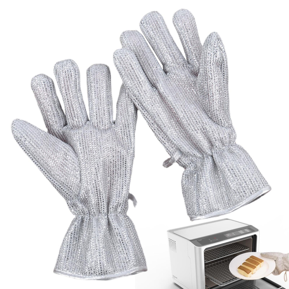 Wire Dishwasher Gloves Waterproof Pot Washing Gloves One Pair With Elastic Band Kitchen Cleaning Accessories-image-OPC-PKQXWSZ-NEW