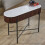 Opal Mango Wood Console Table With Marble Top And Metal Legs 8