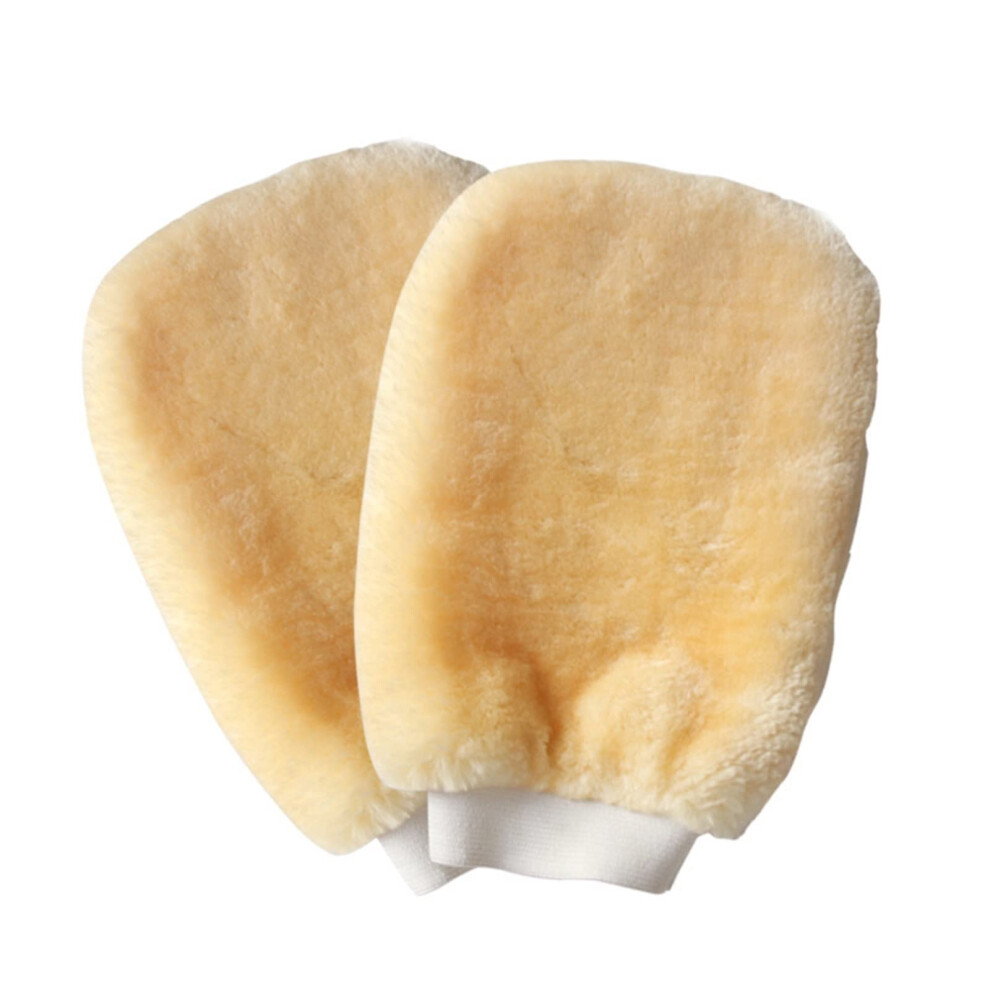 Cleaning Gloves Thickened Car Washing Gloves Double-Faced Plush Imitation Wool Household Wiping Tool Model 1 9016109070159