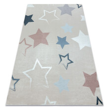 BAMBINO 48130 covor lavabil Stele pentru copii anti-alunecare - bej / gri 160x220 cm