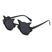 Cartoon Gray Wolf Children's Sunglasses Unisex Kids Sunglasses Black C2 Model C2 Animal Design