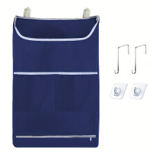 Large Hanging Laundry Hamper Foldable Waterproof Nylon Wide-Mouth Shower Bath Storage Bag Black