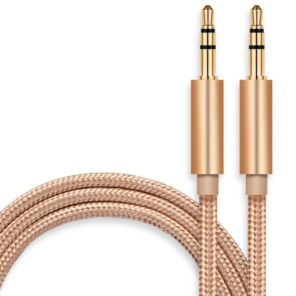 3.5Mm Male To Male Stereos Sound Cable Noise-Reducing -Plated 1M Aux Cable For Phones And Speakers Gold 9393856959617