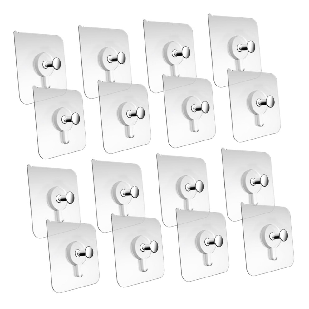 Transparent Strong Adhesive Wall Hooks 30Pcs No Nails Photo Hangers Reusable Seamless Damage Free Hanging On Surfaces 9016109070609