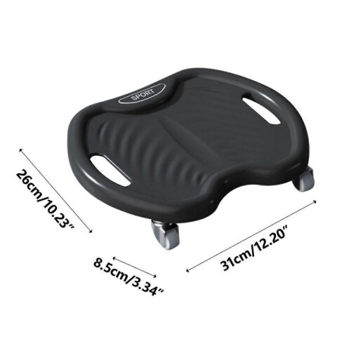 camping kit Black 4-Wheel Slider Abdominal Training Machine Silent Waist Strength Trainer