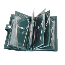 Stainless Circular Knitting Needles Professional 11-Piece Set 43cm Length Size Range 1.5mm-5.0mm Green