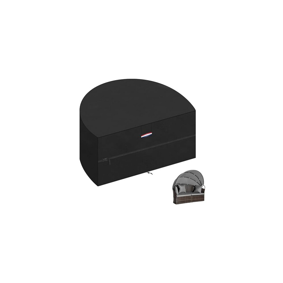 Outdoor Daybed Cover Waterproof Patio Rattan Protective 420D Anti UV Half Round Garden Sofa Fits Day Beds 230x90x50cm-image-OPC-PKQYNMB-NEW