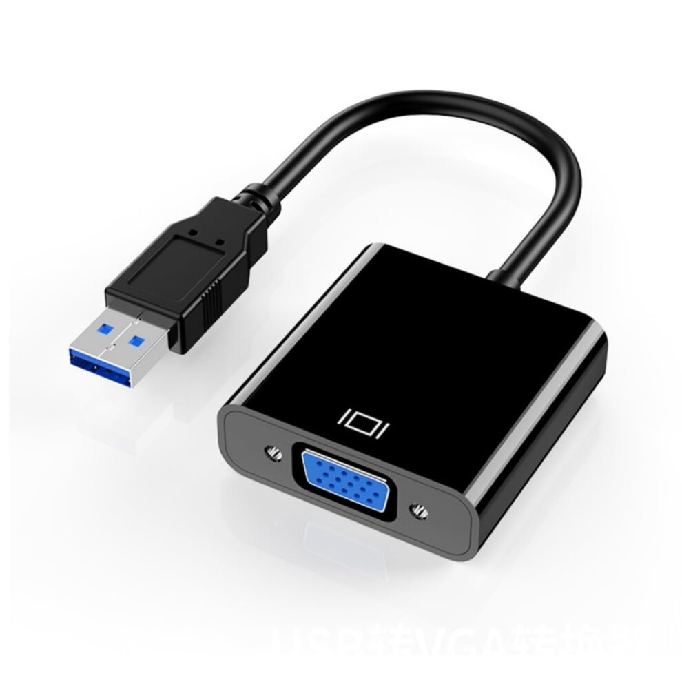 Usb To Vga Converter Cable Usb3.0 Adapter For Pc And Laptops With 1920X1080 Display Capability Insert And Play Black 9084446085006