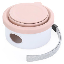 4-in-1 Dog Walking Accessories Set Collapsible Bowl Food Storage Waste Bag Holder Carabiner Purple Gray Macaron Green