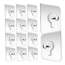 Adhesive Hooks 30-Piece Heavy-Duty No-Damage Picture Hangers, Reusable Wall Mounts For Photos Frames On Smooth Surfaces