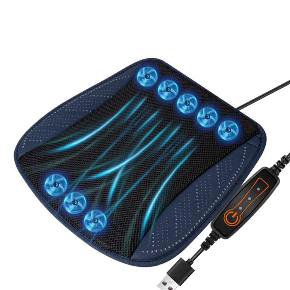 Car Seat Cooler Pad Breathable Ice Silk, Anti-Slip, Ventilated Cushion, Fits Most Vehicles And Trucks, Purplish Blue 9084446085549
