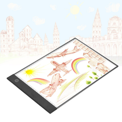 A4 Ultra-Thin LED Light Box with Dimming & Scaled Board, USB Powered