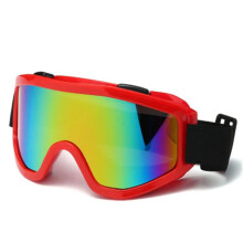 Ski Goggles UV400 Anti Fog Windproof Dustproof For Winter Snow Sports Red Color