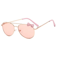 Kids Sunglasses Metal Frame For Girls Outdoor Cycling Glasses Photography Accessories Light Pink