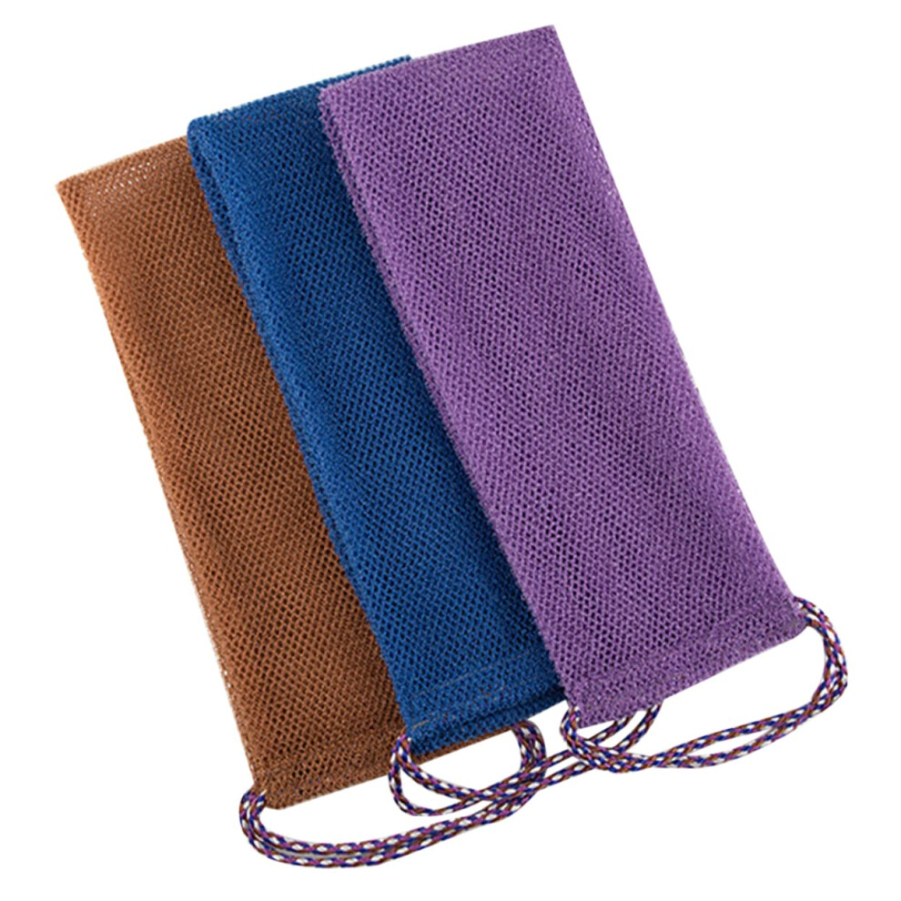 3Pcs African Scrubbing Net Back Scrubber Towels Three-Piece Set Exfoliating Body Wash Cloths Rich Foaming Soft Reusable