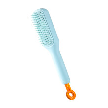 Retractable Pet Brush For Small Dogs And Cats, Blue, Soft Bristles, Hair Removal Grooming Tool