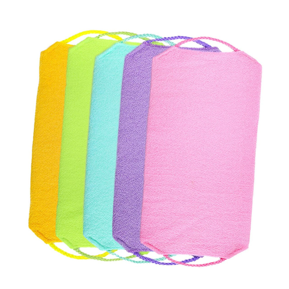 Back Skin Scrubber Set Of 5 Exfoliating Bath Accessory Shoulders And Feet With Hanging Loop Promotes Circulation