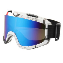 Motocross Goggles Anti-Fog For Skiing And Snowboarding Windproof Outdoor Sport Glasses White Zz-White