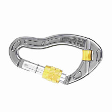 25KN Aluminium-Gittern-Schnappkarabiner Schraubverschluss-Haken 10,8 cm Gelb