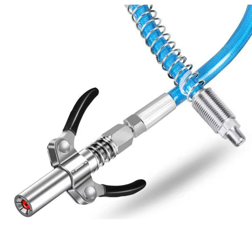 Grease Coupler With 30cm Hose, Gear Grease Nozzle, Heavy-Duty Quick-Release, 10000 PSI-image-OPC-PKQYXPD-NEW