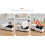 Knife Sharpener Electric ABS Blade Sharpener 4-Stage Sharpening Rechargeable Kitchen Knife Sharpener U 2
