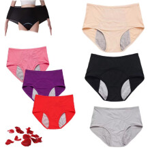 5Pcs Upgrade High Waist Leak Proof Panties For Women Cotton Plus Size 5XL Washable Incontinence Panties