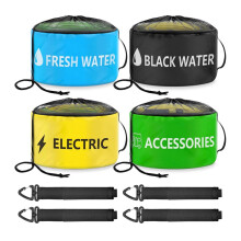 RV Hose Storage Bag 4 Pack For Sewer Hoses Fresh Water Hoses Electrical Cords Caravan Camping Organizer