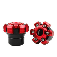 Shock Absorber Motorcycle Front And Rear Fork Protector Universal Accessory Anti Fall Block Red