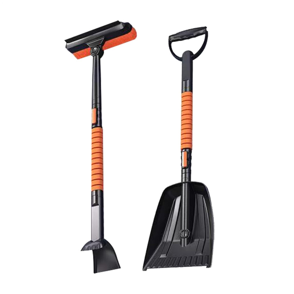 Car Snow Brush And Ice Scraper 360 Degree Pivoting Brush Head With Squeegee Five In One Winter Tool For Car Suv Truck 9016109074287