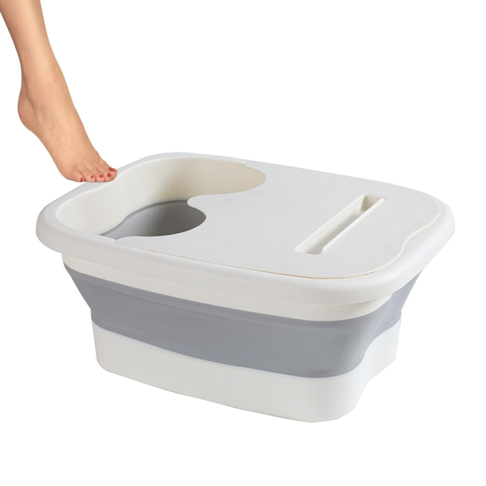 Foot Soaking Bath Basin Foldable Foot Soak Bath Tub With Massaging Rollers For Home Outdoor Travel