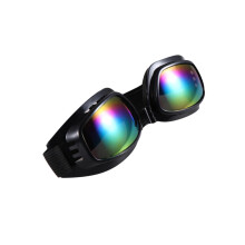 Outdoor Ski Goggles Anti Fog Elastic Strap Black Frame Colorful Lenses For Cycling Snowboarding And Motorcycle Riding