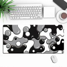 Gaming Laptop Mouse Pad,Sea Wave Big Desk Pads PC Keyboard Waterproof and Non-Slip 31.5 x 11.8inches 3mm Thick XL,XXL Rubber Table Mat, Black Japanes