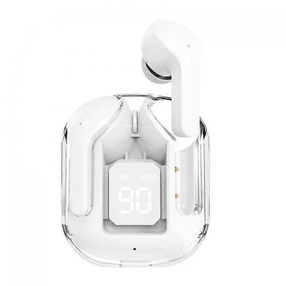 Waterproof Earbuds with Transparent Case Touch Control | ENC|Auto Pairing|10mm Drivers|5.3v Bluetooth (White)-image-OPC-PKQZ552-NEW