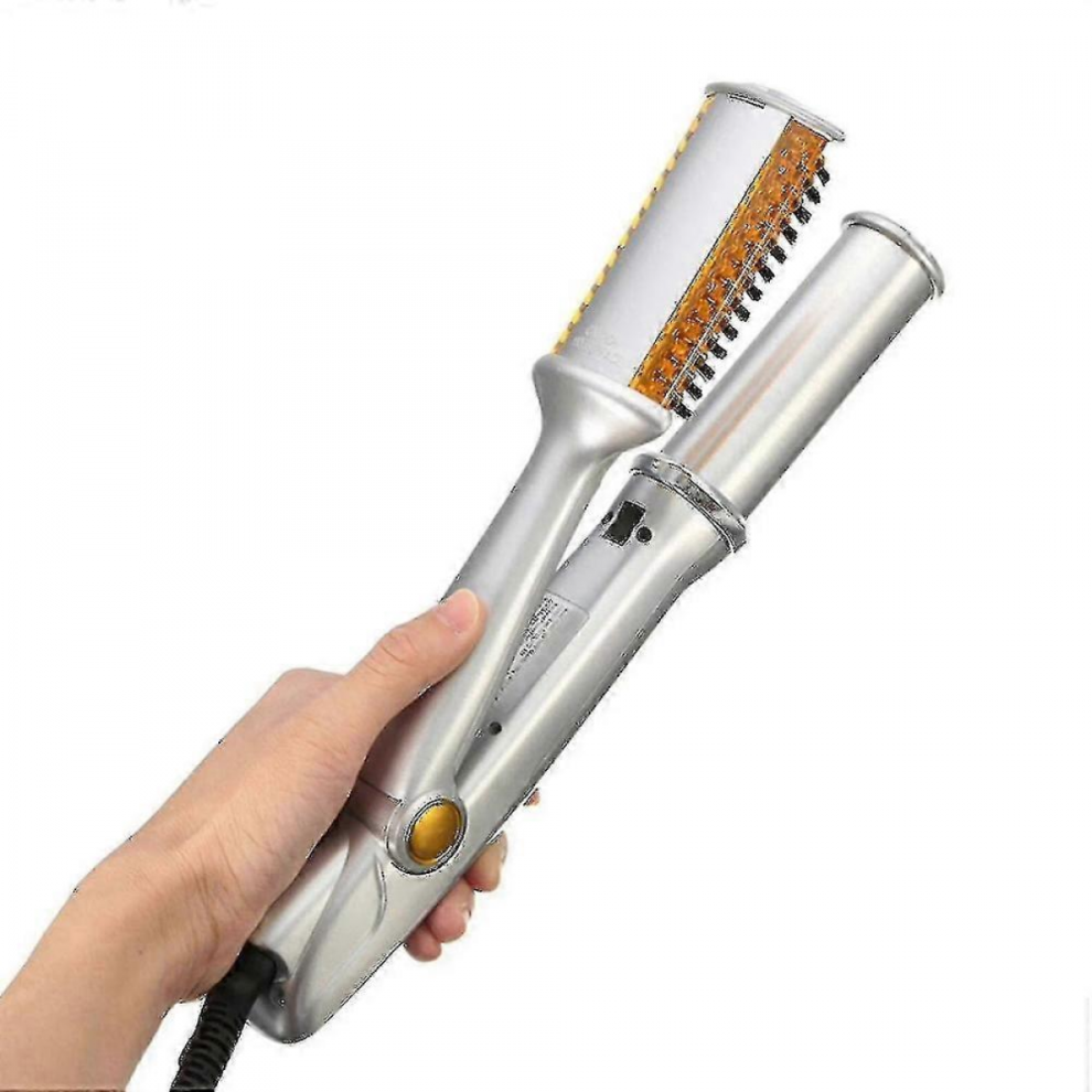 2 In 1 Hair Straightener Iron Curling Curler Portable Adjustable Temperature Ceramic Iron Wand