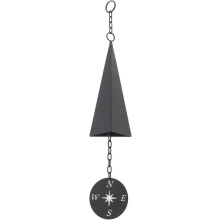 Iron Triangle Wind Chimes, 18in Hanging Wind Bell Chimes with Compass Deep Tone Garden Wind Chimes for Door Porch Patio Garden Decor