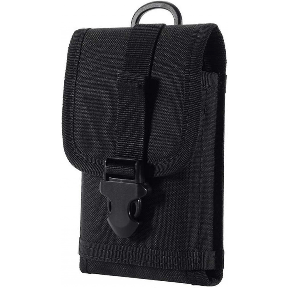 Phone Pouch Waist Clip-On Holster Bag With Belt Clip Nylon (Black) Black 9022594171288