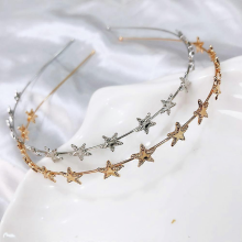 2-pack legering pentagram hoofdband, bruidshoofdband bruiloft haaraccessoires voor elegante damesmeisjes