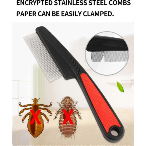 Pack Professional Flea Comb for Dogs and Cats - Flea Comb - Dust Comb - Coarse and Fine Teeth 2